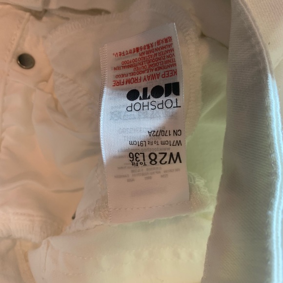 Topshop tall jamie jeans in white w28 l36new NWT high waist ankle grazer - Picture 9 of 10